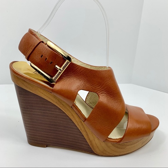 Michael Kors Shoes - Michael Kors Josephine Wedge in Luggage Sz 8.5